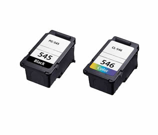 Set of 2 Compatible Canon PG-545 (8287B001) Black + CL-546 (8289B001) Tri-Colour Inkjet Print Cartridges