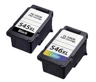 Set of 2 Compatible Canon PG-545XL (8286B001) High Yield Black + CL-546XL (8288B004) High Yield Tri-Colour Inkjet Print Cartridges