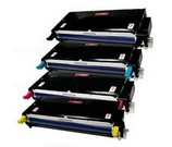 Set of 4 Dell High Yield Black (593-10289), Cyan (593-10290), Magenta (593-10292) & Yellow (593-10291) Laser Toner Print Cartridges