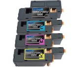 Set of 4 Compatible Dell High Yield DC9NW Black (593-11140), 79K5P Cyan (593-11141), 4DV2W Magenta (593-11142) & W8X8P Yellow (593-11143) Laser Toner Print Cartridges
