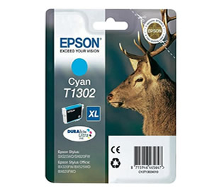 Epson T1302 (Stag) Extra High Yield Cyan Inkjet Print Cartridge