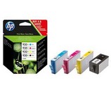 Set of 4 HP 920XL High Yield Black (CD975AE), Cyan (CD972AE) Magenta (CD973AE) & Yellow (CD974AE) Inkjet Print Cartridges