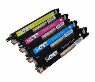 Set of 4 Compatible HP 130A Black (CF350A), Cyan (CF351A), Magenta (CF353A) & Yellow (CF352A) Laser Toner Print Cartridges