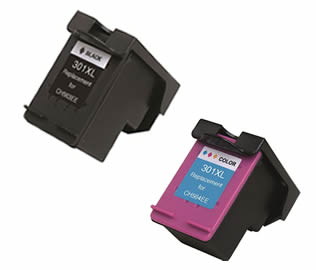 Set of 2 Compatible HP 301XL (CH563EE) High Yield Black & 301XL (CH564EE) Tri-Colour Inkjet Print Cartridges