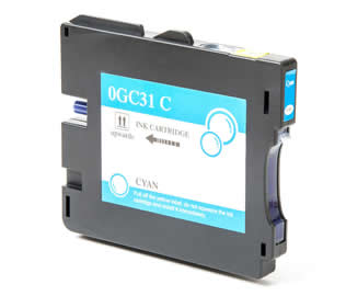 Compatible Ricoh GC31CH (405702) High Yield Cyan Gel Inkjet Print Cartridge