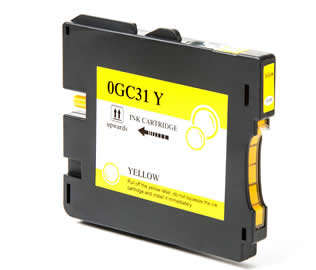 Compatible Ricoh GC31YH (405704) High Yield Yellow Gel Inkjet Print Cartridge
