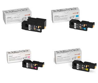 Set of 4 Xerox 106R01627 Cyan, 106R01628 Magenta, 106R01629 Yellow & 106R01630 Black Laser Toner Print Cartridges